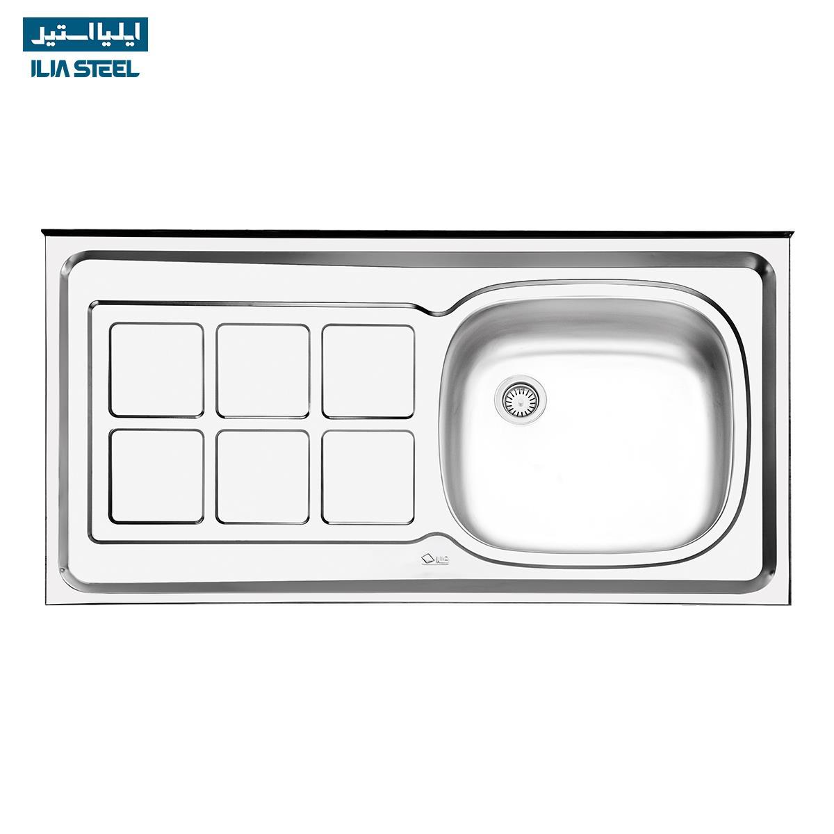  سینک ایلیا استیل معمولی مدل 122
