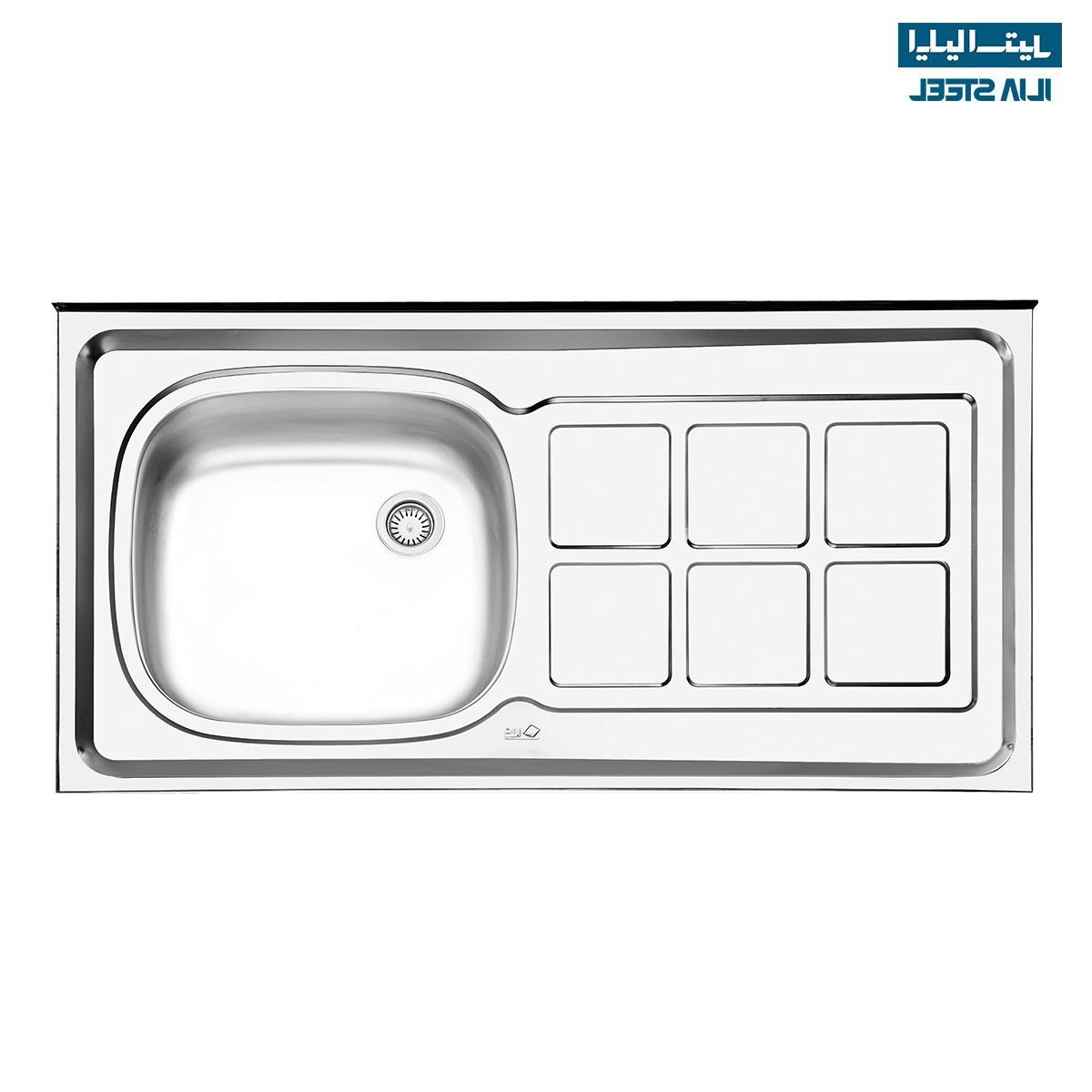  سینک ایلیا استیل معمولی مدل 122