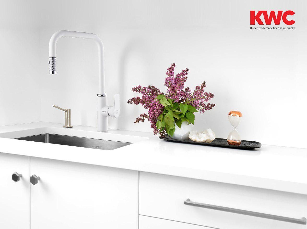  شیر ظرفشویی KWC PULL DOWN ورونا سفید