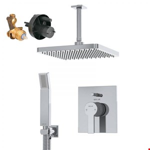 شیر حمام توکار کروم کلار مدل فلت تیپ 3
