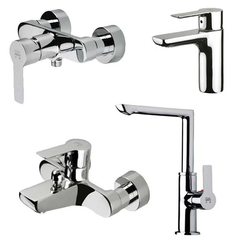 ست شیرآلات KWC مدل ریتا کروم