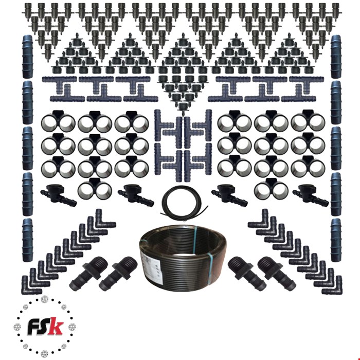 لوازم آبیاری قطره ای مدل X-200 مجموعه 200 عددی