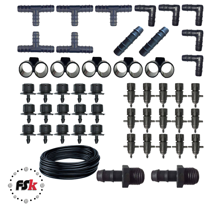 لوازم آبیاری قطره ای مدل Y-50 مجموعه 50 عددی