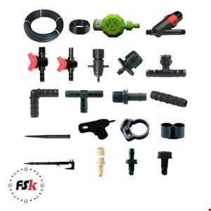 لوازم آبیاری قطره ای مدل FSK-2 مجموعه 270 عددی