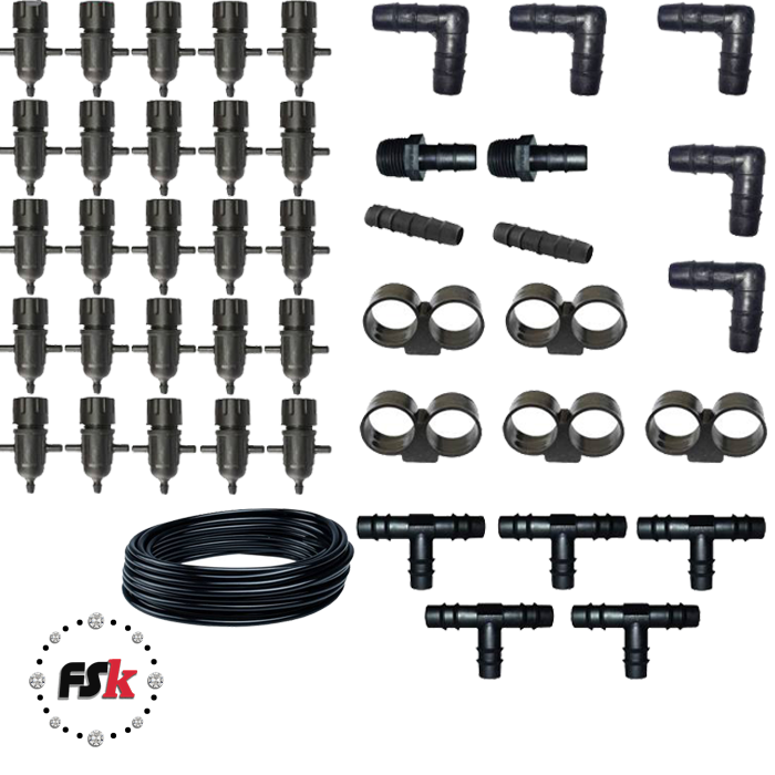 مجموعه 45 عددی لوازم آبیاری قطره ای مدل RR-7