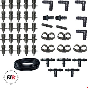مجموعه 45 عددی لوازم آبیاری قطره ای مدل RR-7