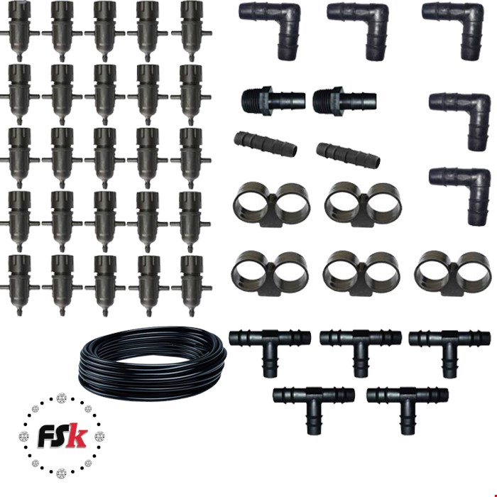 مجموعه 45 عددی لوازم آبیاری قطره ای مدل RR-7