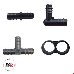لوازم جانبی آبیاری قطره‌ای مدل C-107 مجموعه 80 عددی