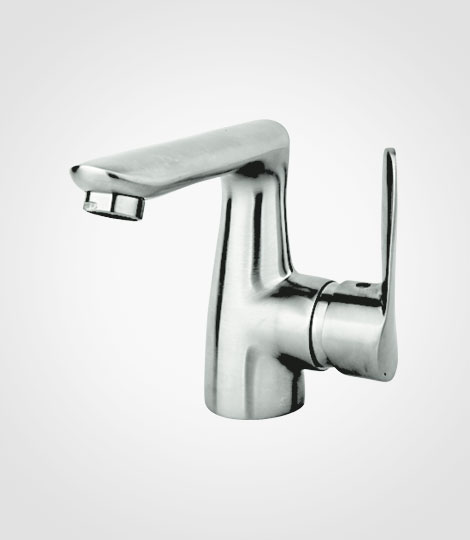 شیر روشویی ثابت کروم مات راسان مدل رابیت