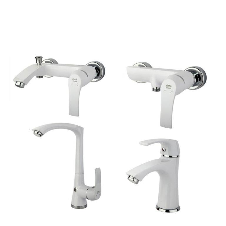 ست شیرآلات راسان مدل لوتوس سفید