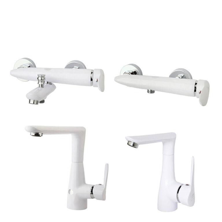 ست شیرآلات راسان مدل رابیت سفید