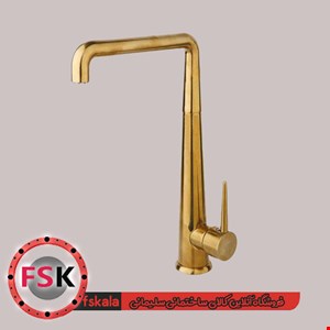 شیر ظرفشویی طلایی مات راسان مدل شرلین