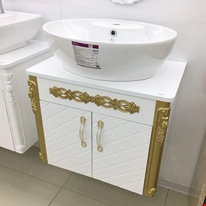 روشویی کابینتی سلطنتی طلایی با سنگ ژوپیتر گاتریا 53