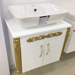 روشویی کابینتی سلطنتی طلایی با سنگ ساترون گاتریا 52