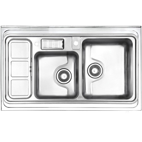 سینک روکار استیل البرز مدل 813/60 لگن راست