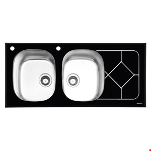 سینک ایلیا استیل شیشه ای مدل 8012