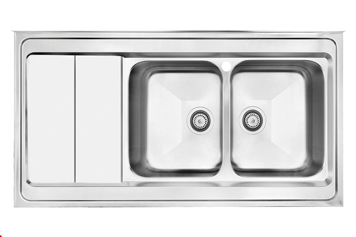 سینک کن استیل روکار 9062 لگن راست     