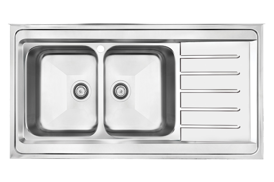 سینک کن استیل روکار 9072 لگن چپ