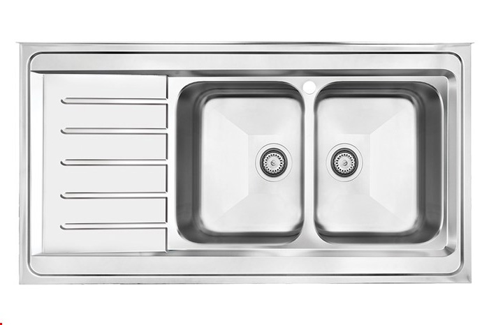 سینک کن استیل روکار 9072  لگن راست