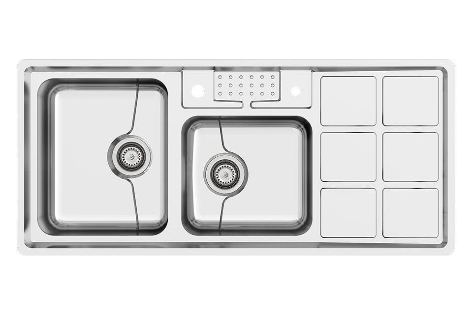 سینک استیل کن توکار 8031-P لگن چپ