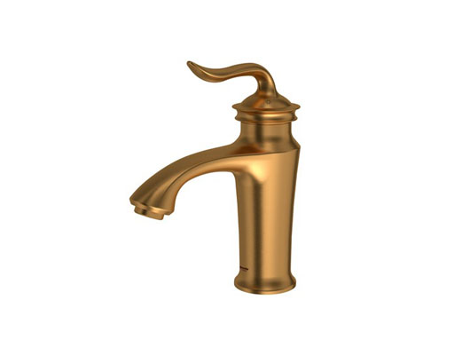 شیر روشویی طلایی مات شودر مدل لوکا