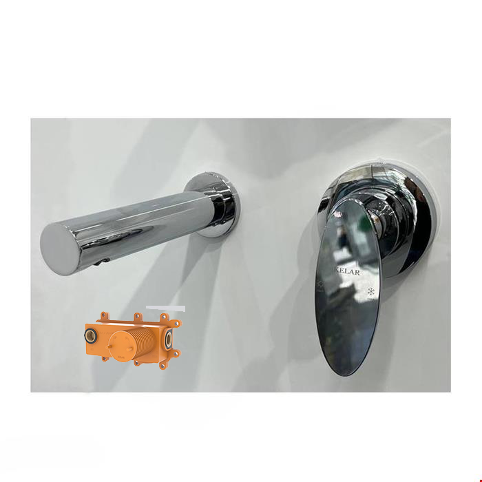 شیر روشویی توکار کروم لاکچری کلار مدل رویا با مغزی