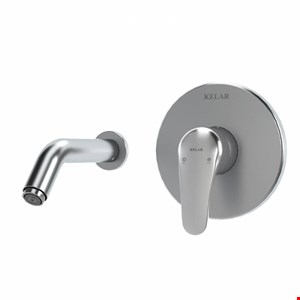 شیر روشویی توکار کروم مات کلار مدل فلور کلاسیک