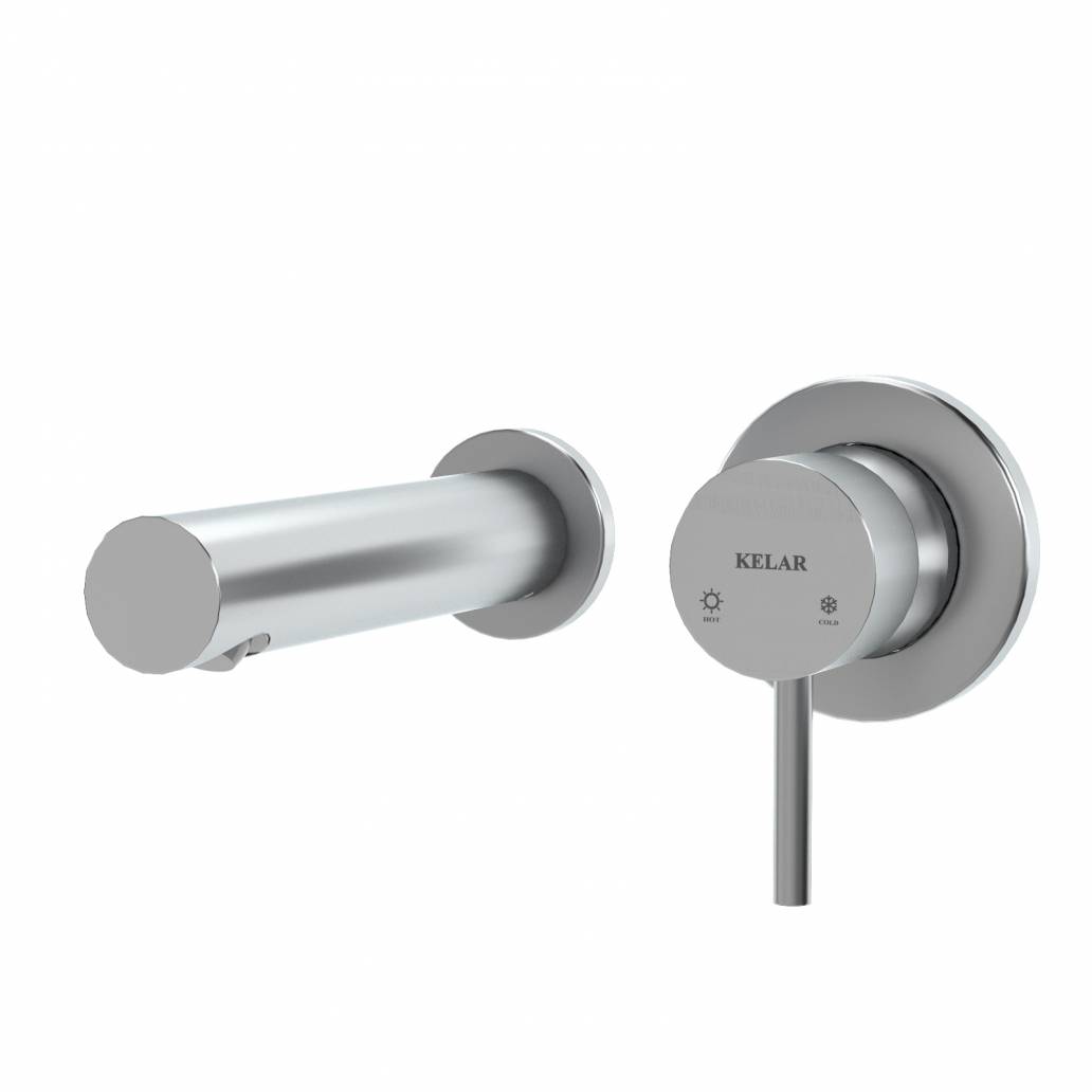 شیر روشویی توکار کروم مات کلار مدل فلور لاکچری بدون مغزی