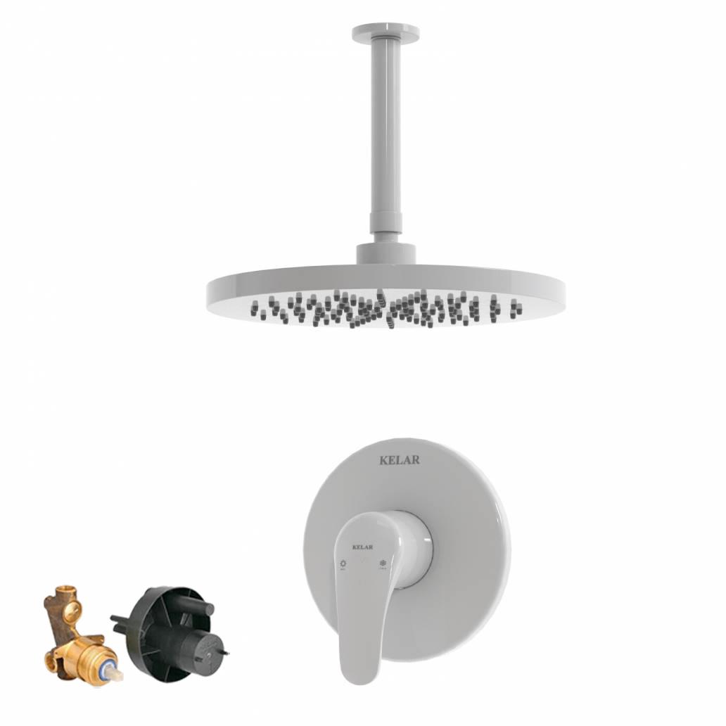 حمام توکار کلار مدل فلور سفید تیپ 1 با مغزی