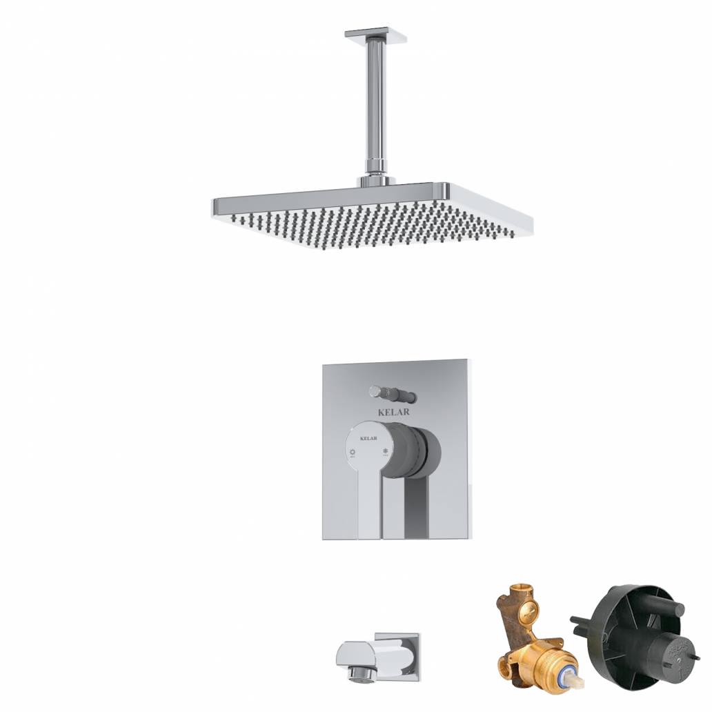 شیرحمام توکار کلار مدل فلت تیپ 2 با مغزی