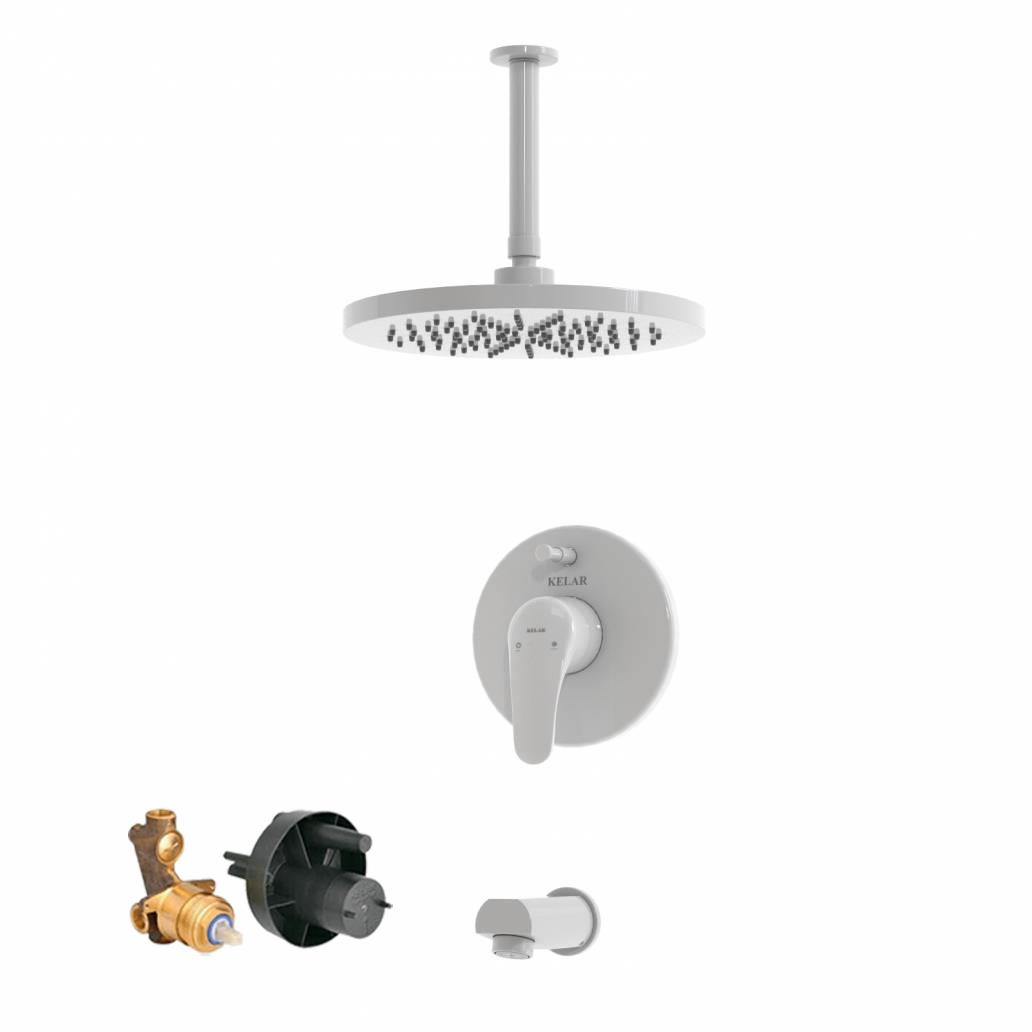 حمام توکار کلار مدل فلور سفید تیپ 2 با مغزی