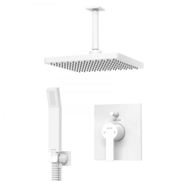  شیر حمام توکار سفید کلار مدل فلت تیپ 3 بدون مغزی