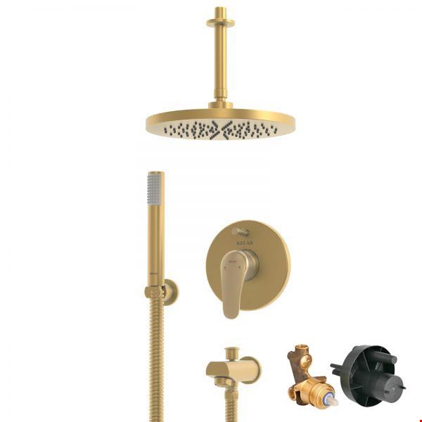 شیر حمام توکار طلایی مات کلار مدل فلور تیپ 4