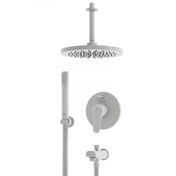 حمام توکار کلار مدل فلور سفید تیپ 4 بدون مغزی