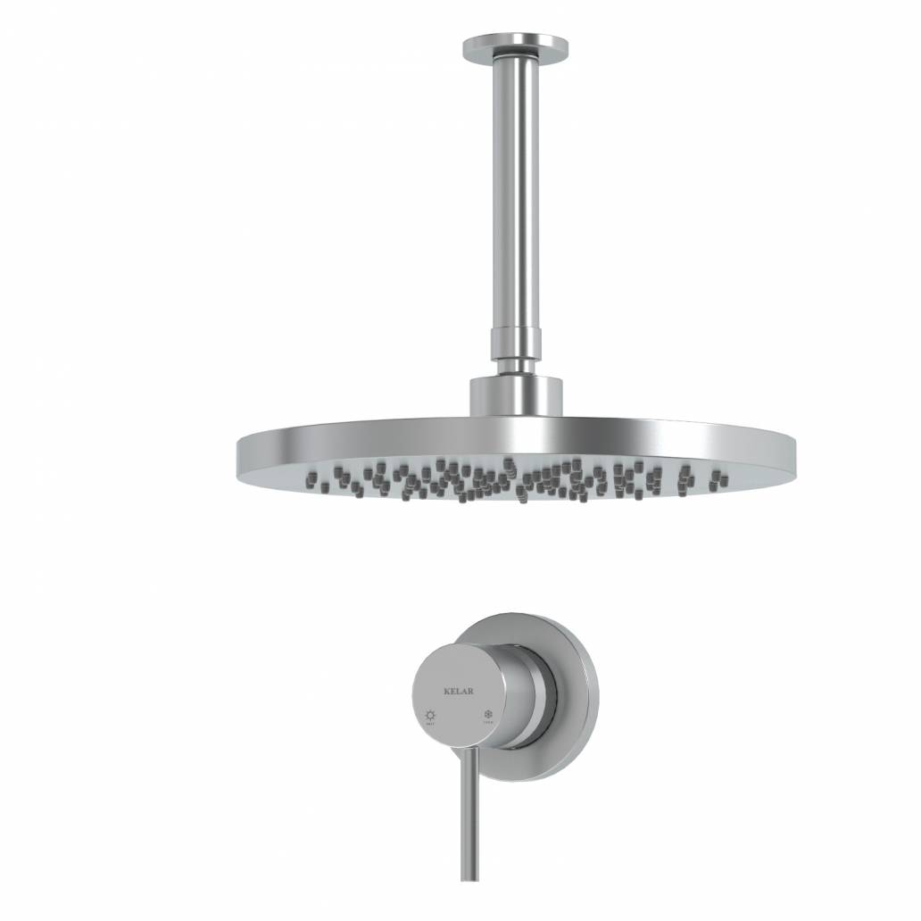 شیر حمام توکار کروم مات کلار مدل فلور لاکچری تیپ 1 بدون مغزی