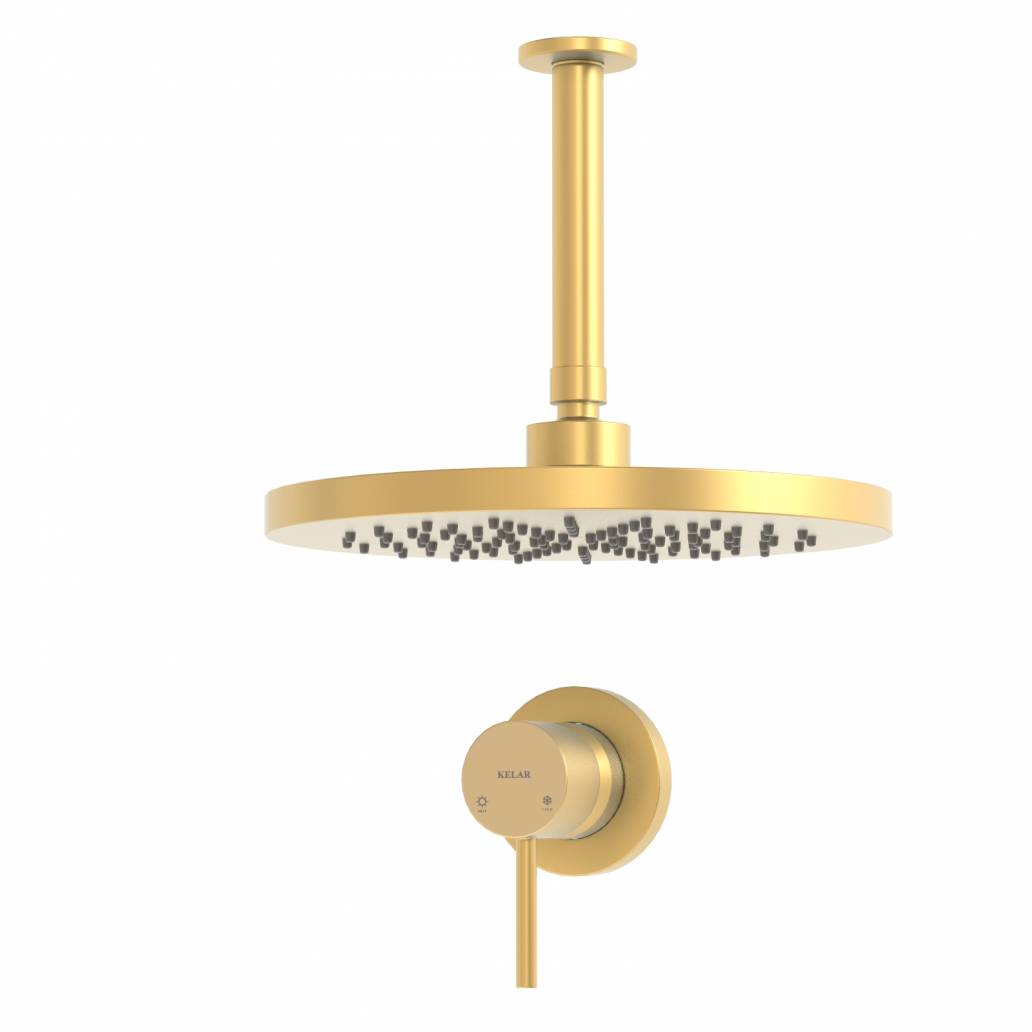 شیر حمام توکار طلایی مات کلار مدل فلور لاکچری تیپ 1 بدون مغزی