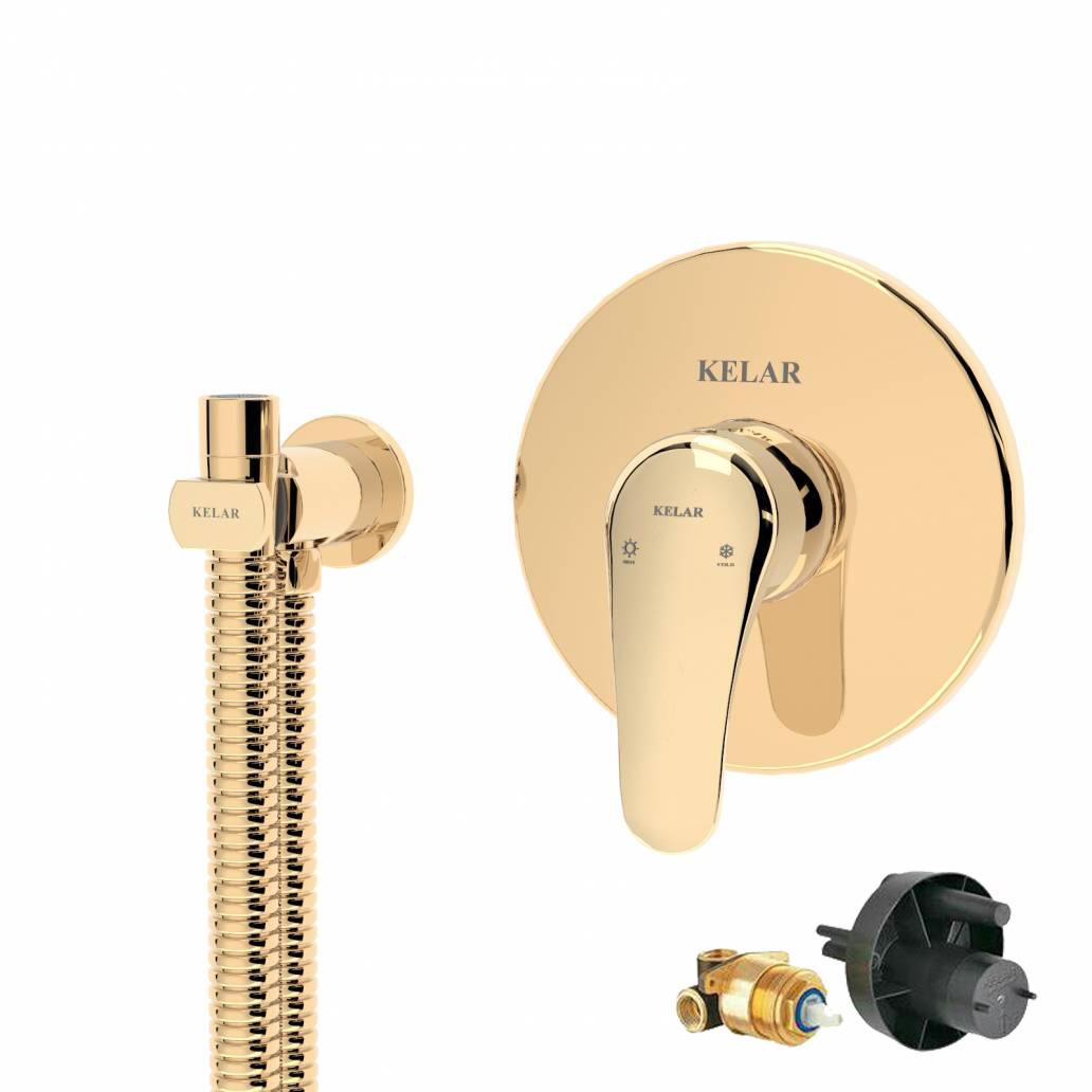 توالت توکار کلار مدل فلور طلایی با مغزی