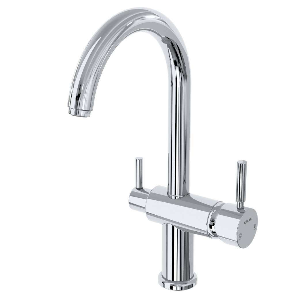 شیر ظرفشویی دو منظوره(تصفیه دار) کروم کلار مدل آبشار