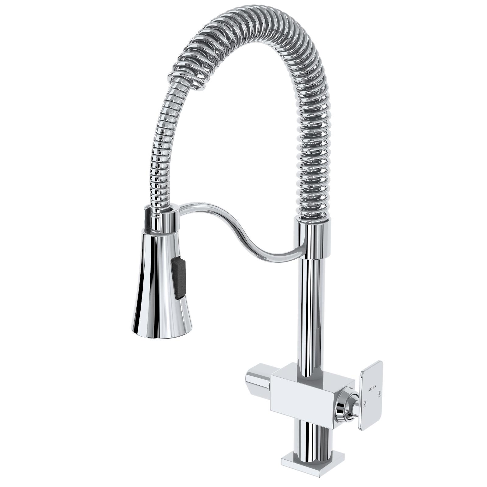 شیر ظرفشویی دو منظوره(تصفیه دار) جزیره کروم کلار مدل فلت سری 99