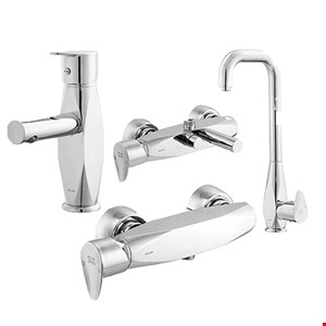 ست شیرآلات کروم کلار مدل برلیان قطره