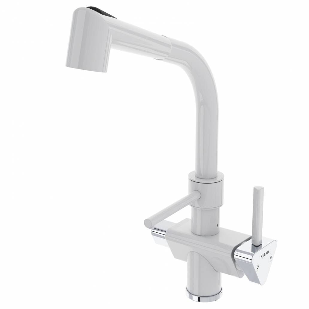 شیر ظرفشویی شاوری دو منظوره(تصفیه دار) سفید کلار مدل برمودا