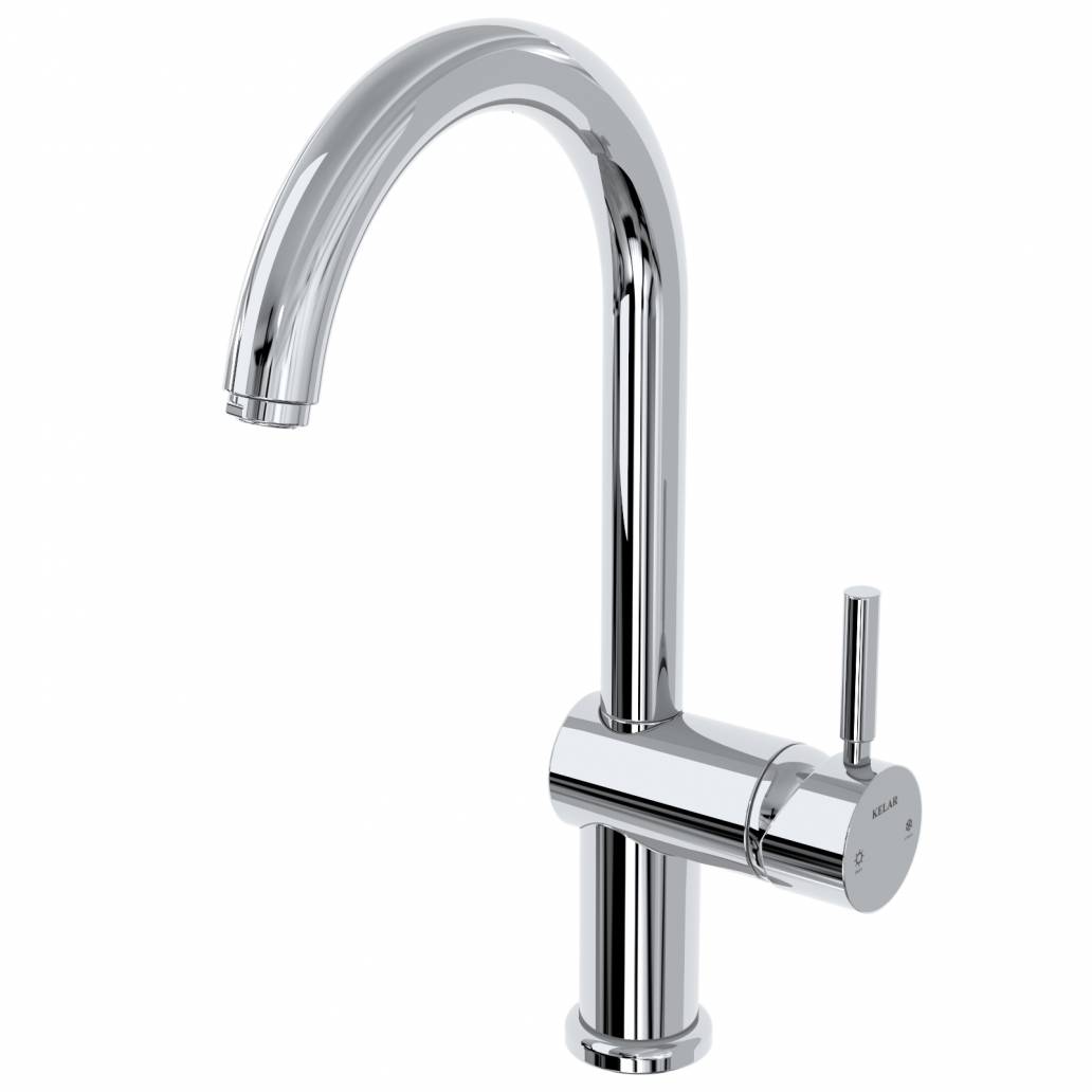 شیر ظرفشویی کروم کلار مدل آبشار