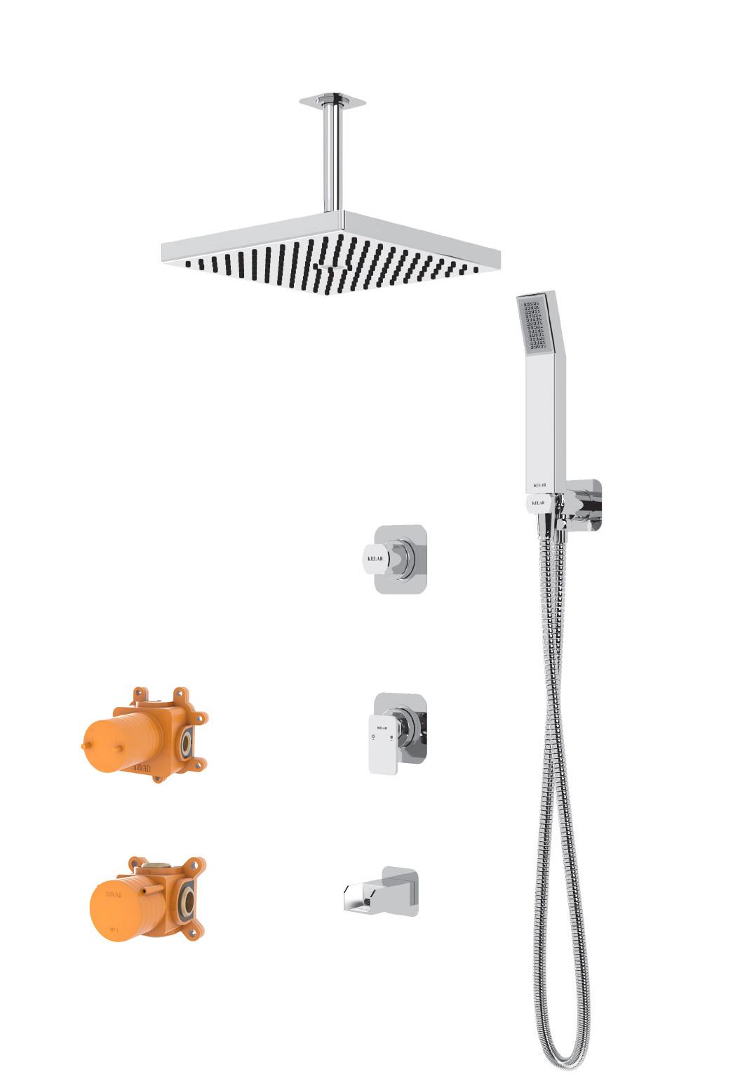 توکار کروم لاکچری کلار مدل سوپر فلت تیپ 3 با مغزی