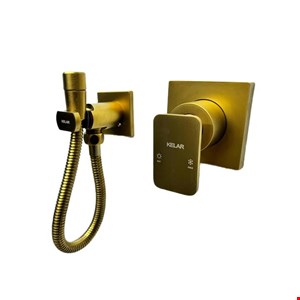 شیر توالت توکار طلایی مات کلار مدل سوپر فلت
