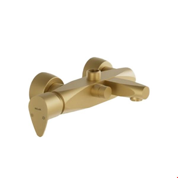 شیر حمام طلایی مات کلار مدل برلیان قطره