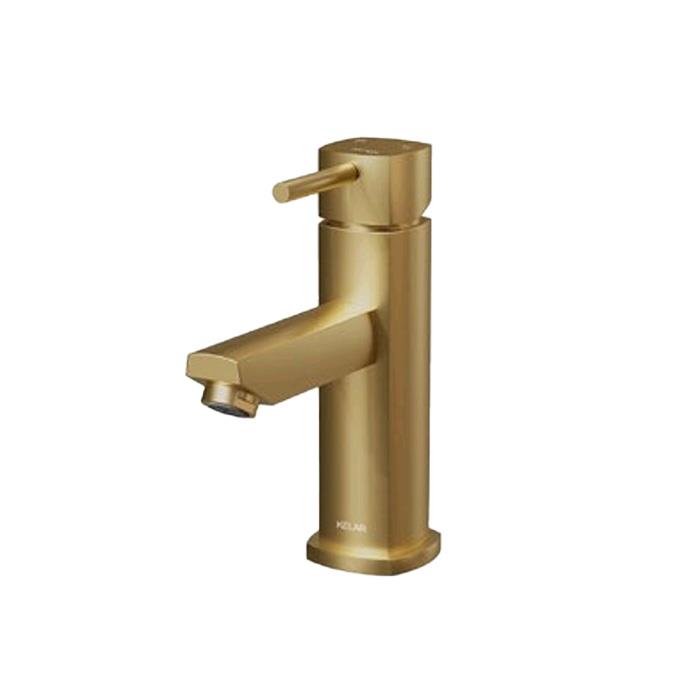 شیر روشویی طلایی مات کلار مدل کیان