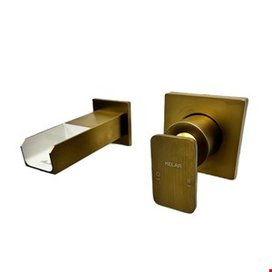 شیر روشویی توکار طلایی مات کلار مدل سوپر فلت